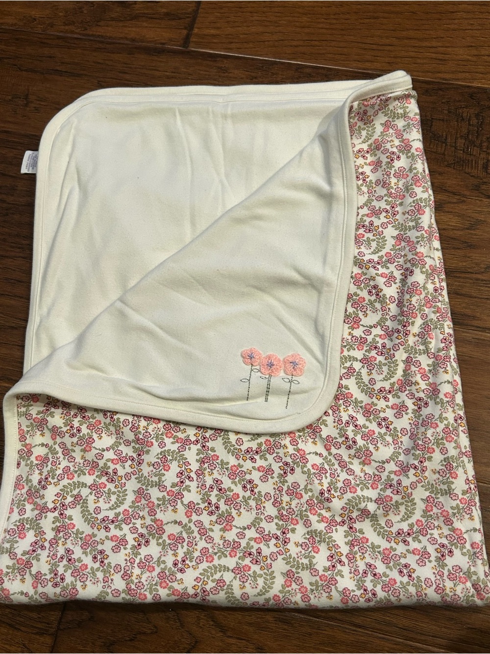 New Baby Vintage Gymboree Azalea Floral Blanket Year 2000